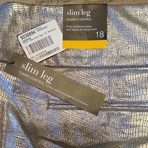 Alfani Slim Leg Metallic NWT pants